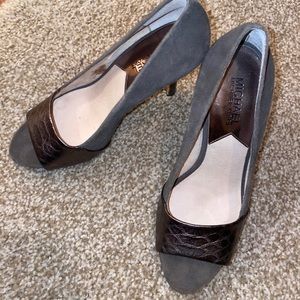 Peep toe high heel sandals